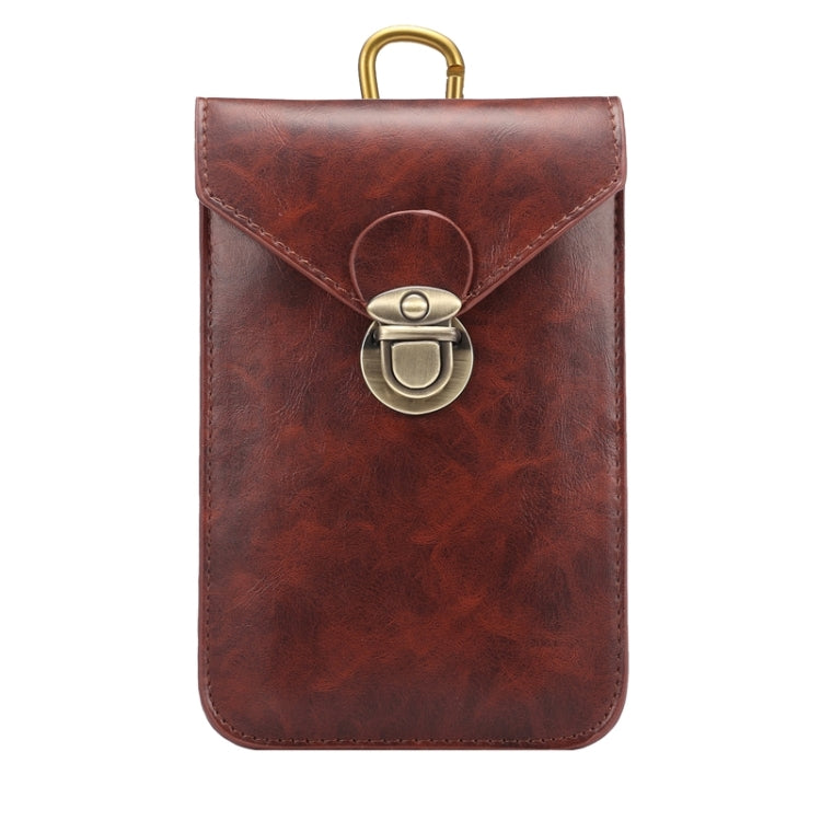 5.7 Inch Universal Fashionable Vertical Crazy Horse Texture Three Layers Multi-function Leather Case / Waist Bag for iPhone 6 Plus & 6S Plus, Galaxy S7 Edge / G935 &