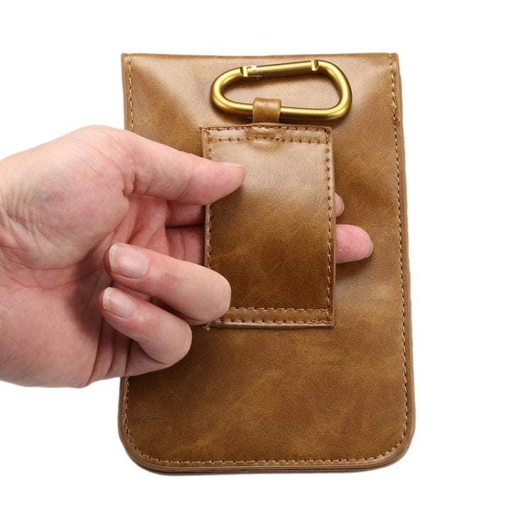 5.7 Inch Universal Fashionable Vertical Crazy Horse Texture Three Layers Multi-function Leather Case / Waist Bag for iPhone 6 Plus & 6S Plus, Galaxy S7 Edge / G935 &