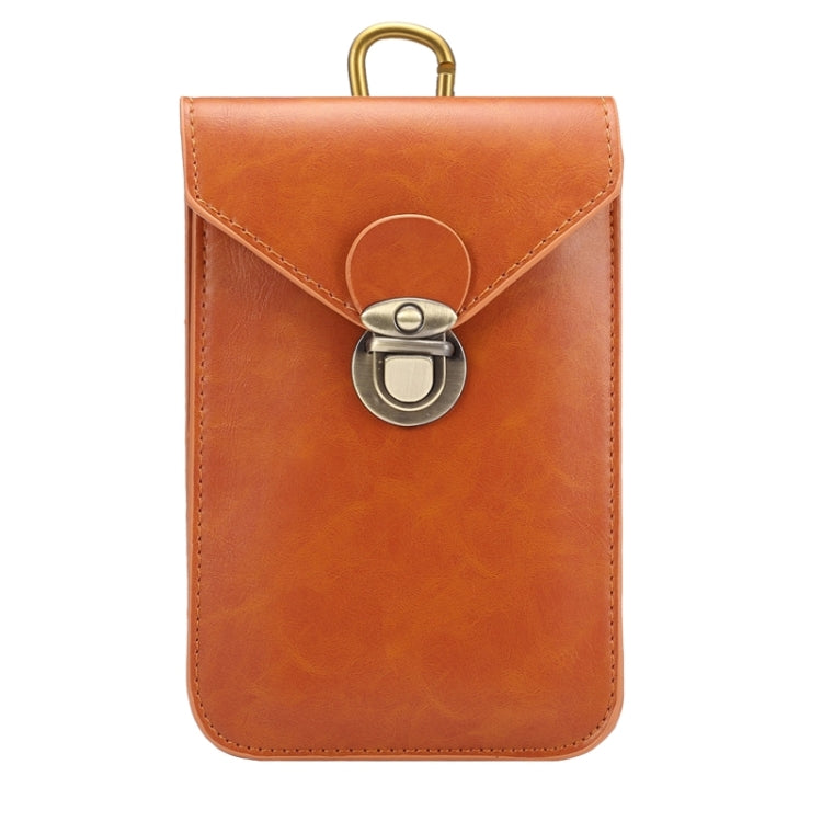 5.7 Inch Universal Fashionable Vertical Crazy Horse Texture Three Layers Multi-function Leather Case / Waist Bag for iPhone 6 Plus & 6S Plus, Galaxy S7 Edge / G935 &