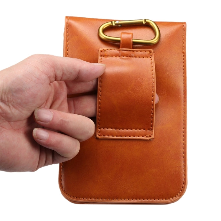 5.7 Inch Universal Fashionable Vertical Crazy Horse Texture Three Layers Multi-function Leather Case / Waist Bag for iPhone 6 Plus & 6S Plus, Galaxy S7 Edge / G935 &