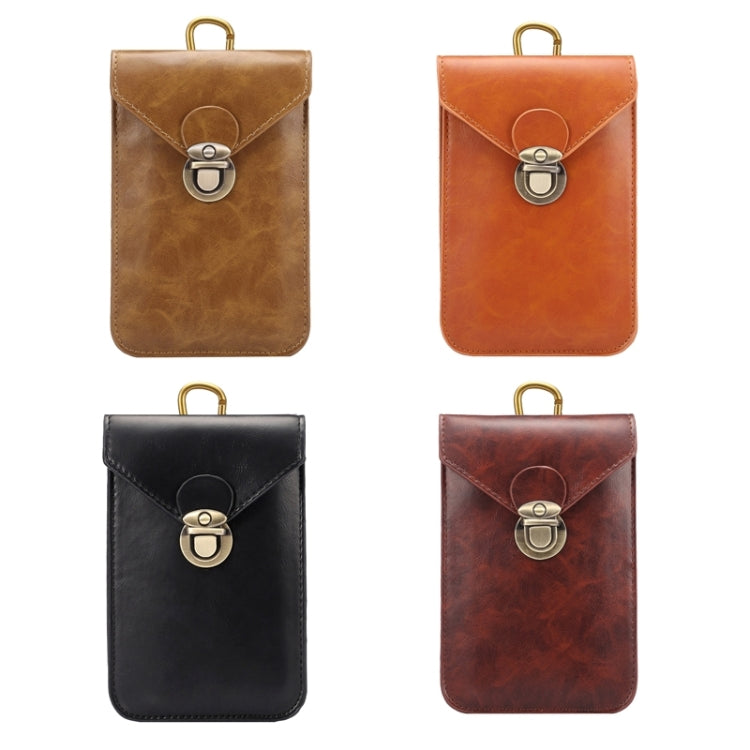 5.7 Inch Universal Fashionable Vertical Crazy Horse Texture Three Layers Multi-function Leather Case / Waist Bag for iPhone 6 Plus & 6S Plus, Galaxy S7 Edge / G935 &
