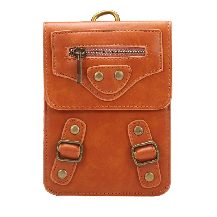 6.3 Inch Universal Fashionable Vertical Crazy Horse Texture Three Layers Multi-function Leather Case / Waist Bag for iPhone 6 Plus & 6S Plus, Galaxy S6 Edge+ / G928 & Note 5 / N920 & A8 / A800 & Note IV / N910 & S6 / G920, Huawei P8 & P7, etc
