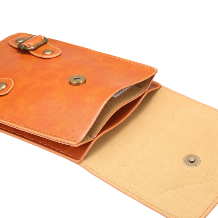 6.3 Inch Universal Fashionable Vertical Crazy Horse Texture Three Layers Multi-function Leather Case / Waist Bag for iPhone 6 Plus & 6S Plus, Galaxy S6 Edge+ / G928 & Note 5 / N920 & A8 / A800 & Note IV / N910 & S6 / G920, Huawei P8 & P7, etc