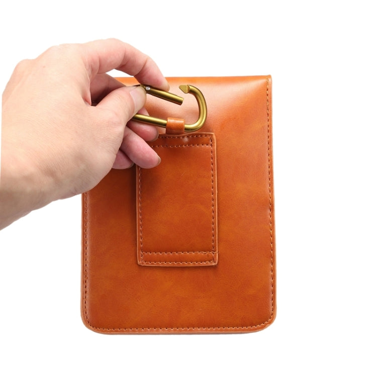 6.3 Inch Universal Fashionable Vertical Crazy Horse Texture Three Layers Multi-function Leather Case / Waist Bag for iPhone 6 Plus & 6S Plus, Galaxy S6 Edge+ / G928 & Note 5 / N920 & A8 / A800 & Note IV / N910 & S6 / G920, Huawei P8 & P7, etc