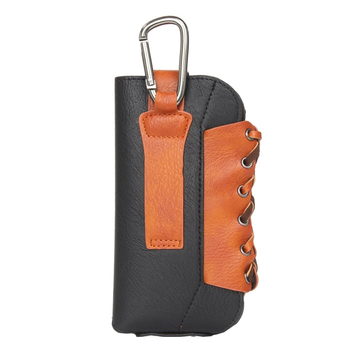 Classical Style Elephant Texture Color Matching Bicolourable Vertical Flip Leather Case Waist Bag with Hanging Buckle for iPhone 6 Plus & 6s Plus, Galaxy S7 / G930 & S7 Edge / G935 & S6 / G920 & S6 Edge / G925, Size: 16 x 9 cm