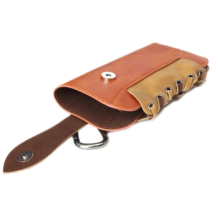 Classical Style Elephant Texture Color Matching Bicolourable Vertical Flip Leather Case Waist Bag with Hanging Buckle for iPhone 6 Plus & 6s Plus, Galaxy S7 / G930 & S7 Edge / G935 & S6 / G920 & S6 Edge / G925, Size: 16 x 9 cm