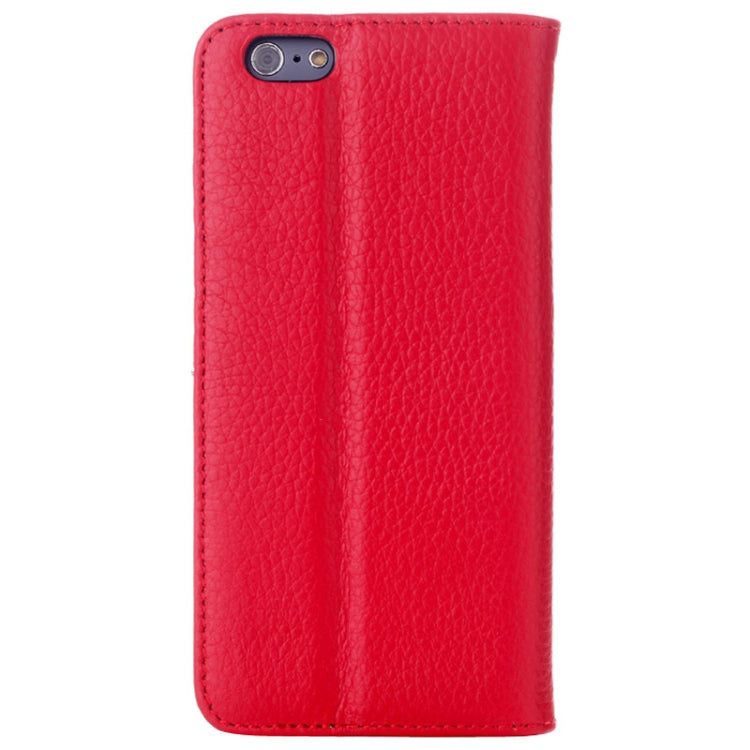 Litchi Texture Horizontal Flip Top-grain Leather Case with Holder for iPhone 6 Plus & 6S Plus