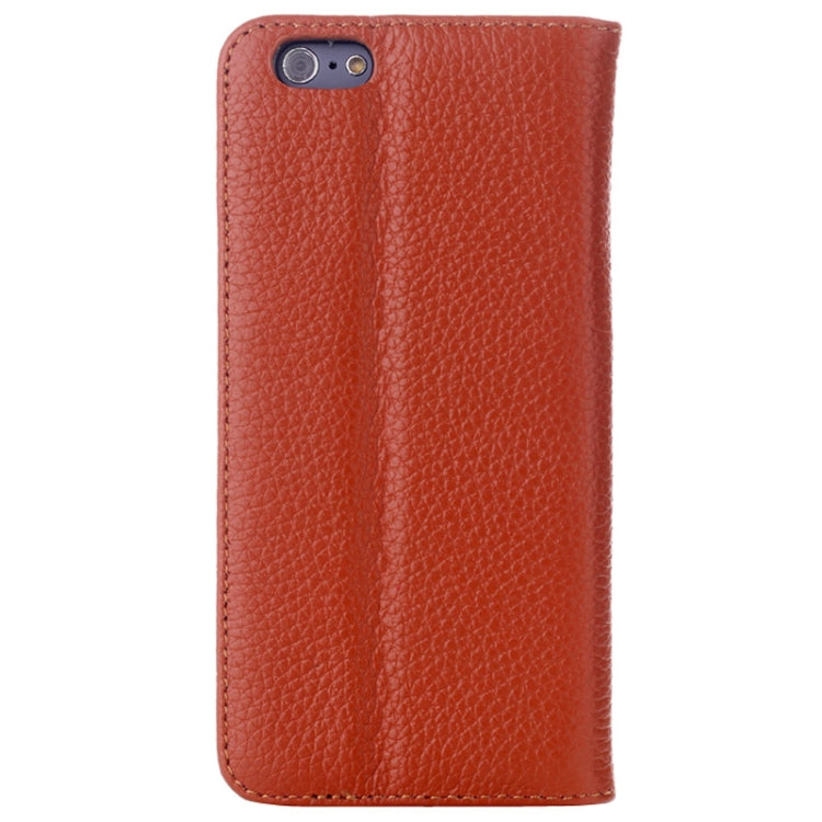 Litchi Texture Horizontal Flip Top-grain Leather Case with Holder for iPhone 6 Plus & 6S Plus