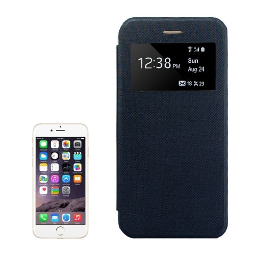Horizontal Flip Leather Case with Call Display ID for iPhone 6 Plus