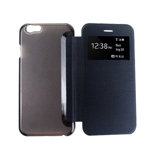 Horizontal Flip Leather Case with Call Display ID for iPhone 6 Plus