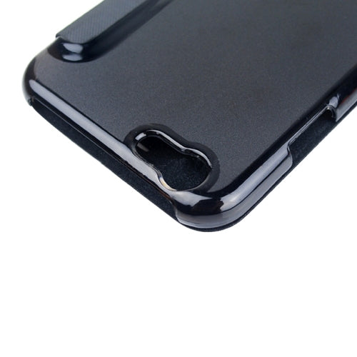 Horizontal Flip Leather Case with Call Display ID for iPhone 6 Plus