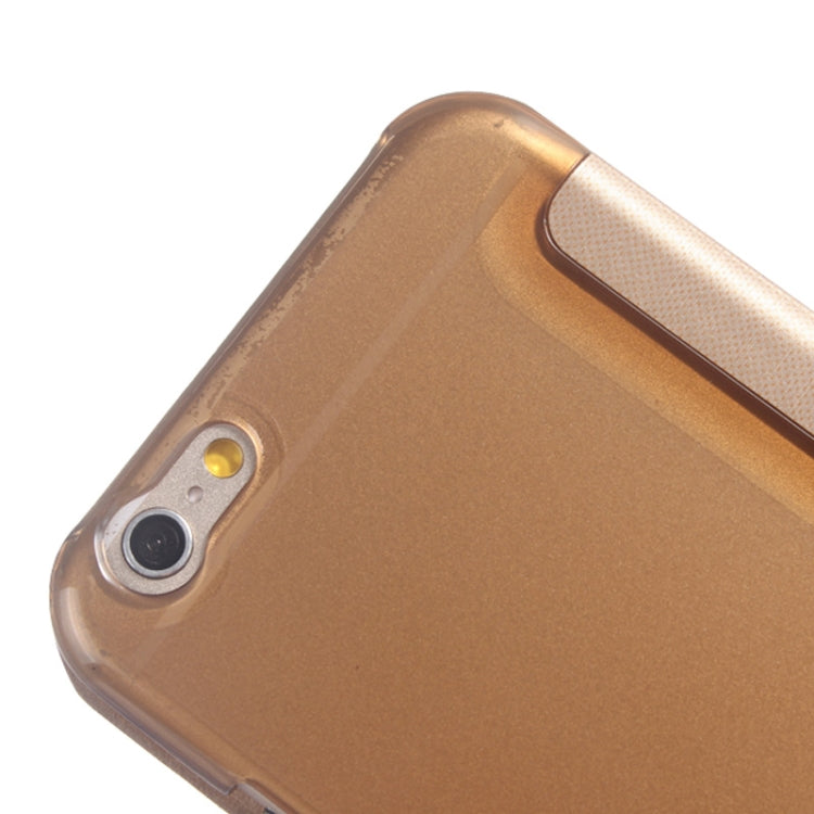Horizontal Flip Leather Case with Call Display ID for iPhone 6 Plus