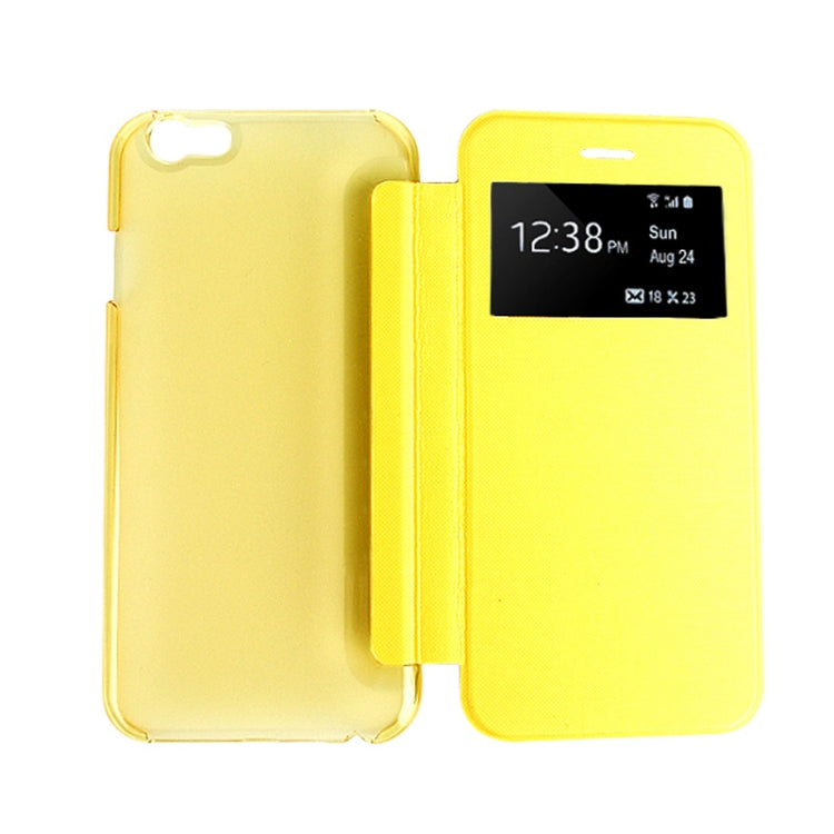 Horizontal Flip Leather Case with Call Display ID for iPhone 6 Plus