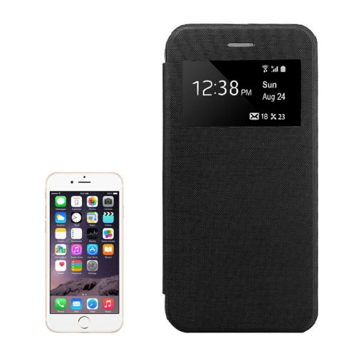 Horizontal Flip Leather Case with Call Display ID for iPhone 6 Plus
