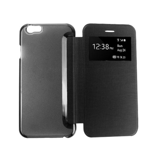 Horizontal Flip Leather Case with Call Display ID for iPhone 6 Plus