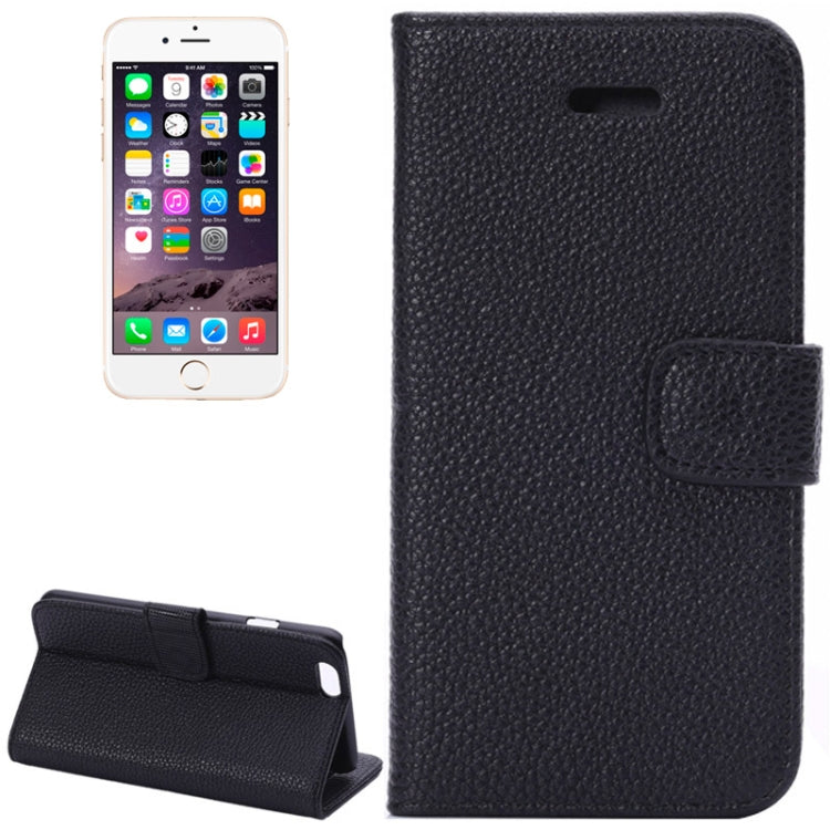 Litchi Texture Leather Case with Card Slots and Holder for iPhone 6 Plus & 6S Plus
