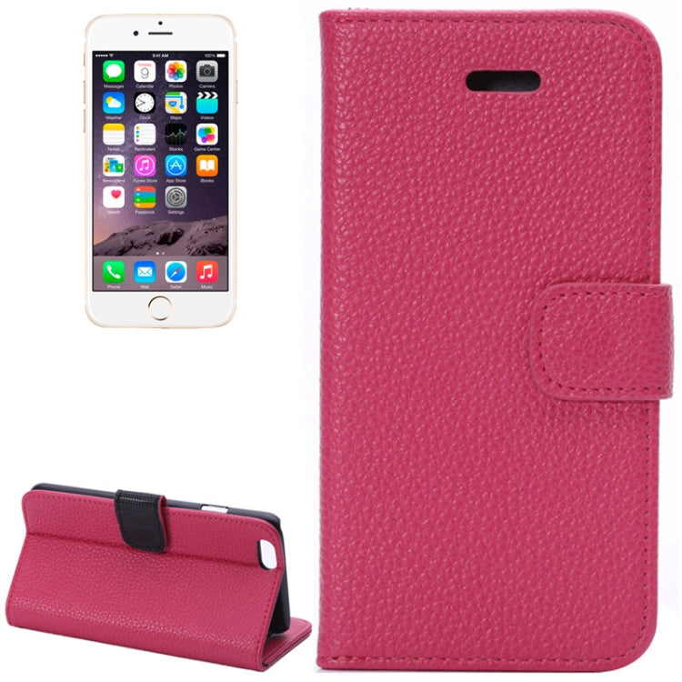 Litchi Texture Leather Case with Card Slots and Holder for iPhone 6 Plus & 6S Plus
