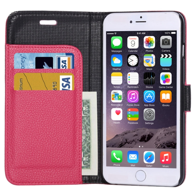 Litchi Texture Leather Case with Card Slots and Holder for iPhone 6 Plus & 6S Plus