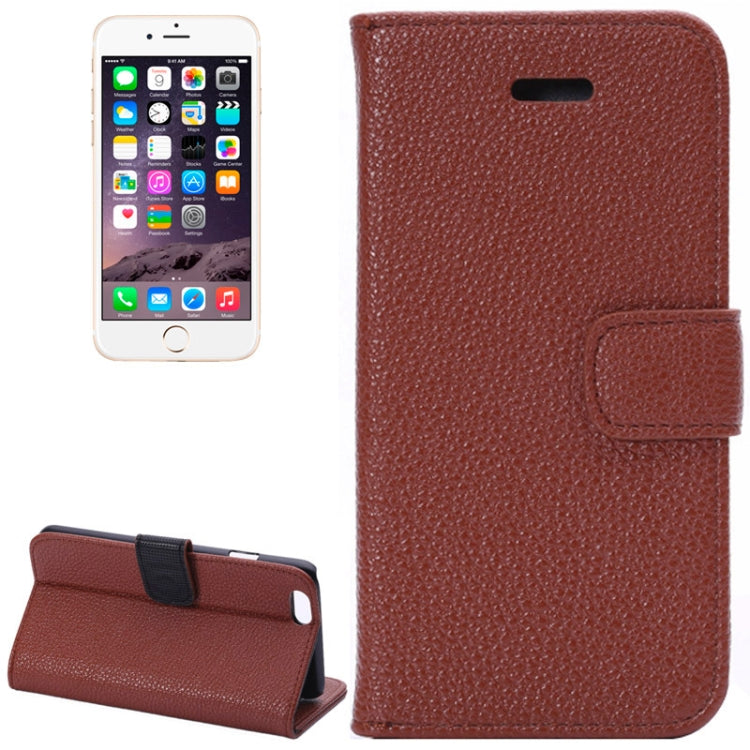 Litchi Texture Leather Case with Card Slots and Holder for iPhone 6 Plus & 6S Plus