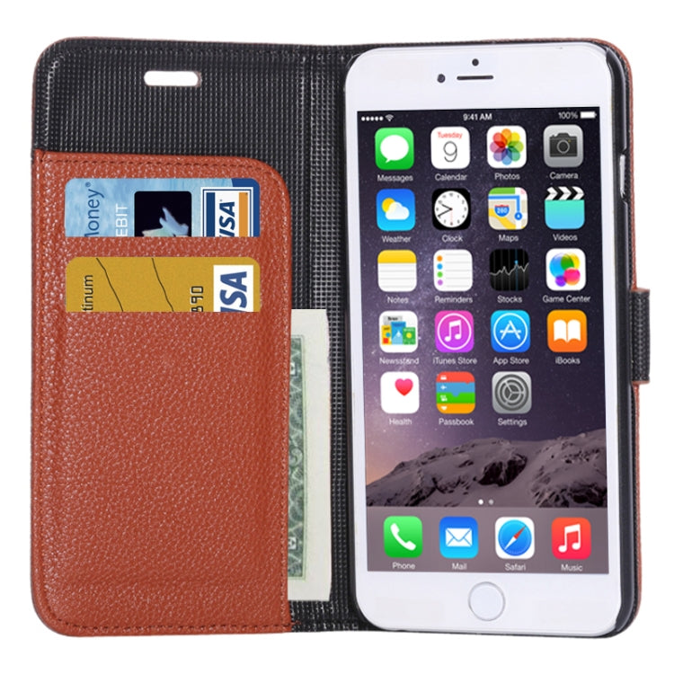 Litchi Texture Leather Case with Card Slots and Holder for iPhone 6 Plus & 6S Plus