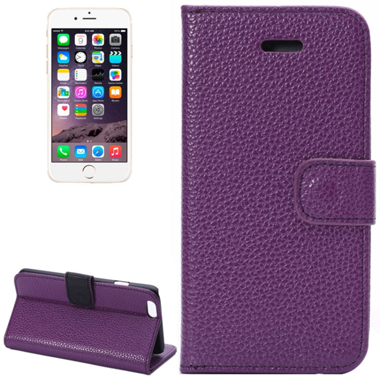 Litchi Texture Leather Case with Card Slots and Holder for iPhone 6 Plus & 6S Plus
