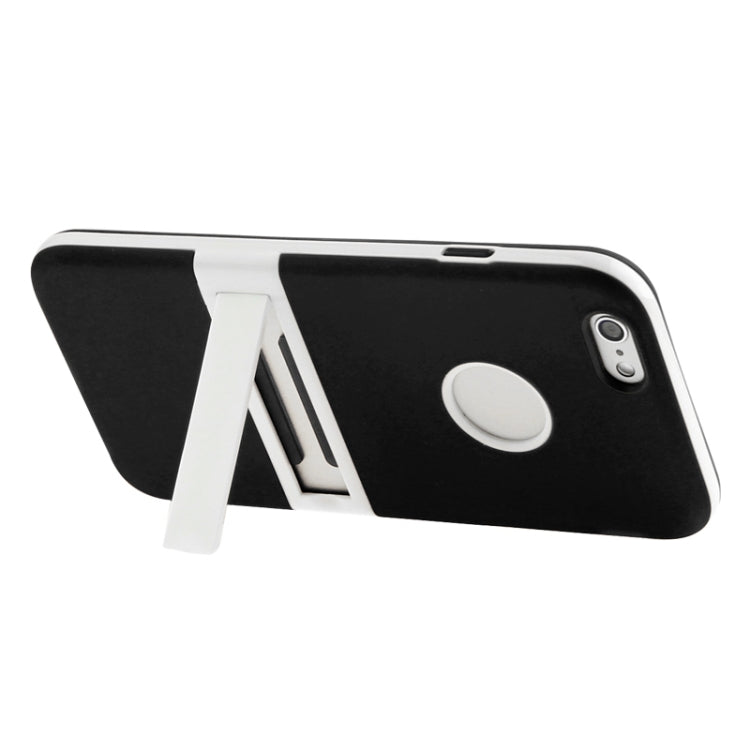 Frosted TPU Case with Detachable Plastic Frame & Holder for iPhone 6 Plus & 6S Plus