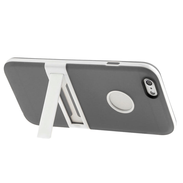 Frosted TPU Case with Detachable Plastic Frame & Holder for iPhone 6 Plus & 6S Plus