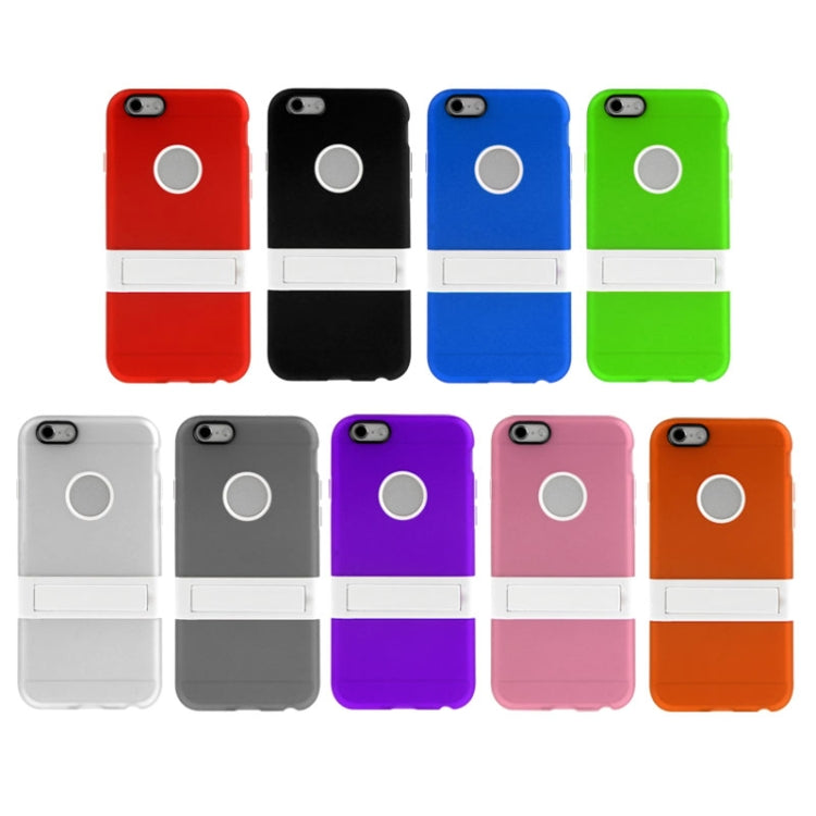 Frosted TPU Case with Detachable Plastic Frame & Holder for iPhone 6 Plus & 6S Plus