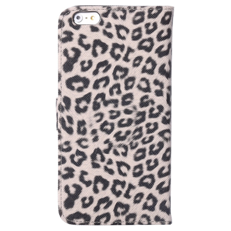 Leopard Print Pattern Horizontal Flip Leather Case with Card Slot and Holder for iPhone 6 Plus & 6S Plus(Grey)