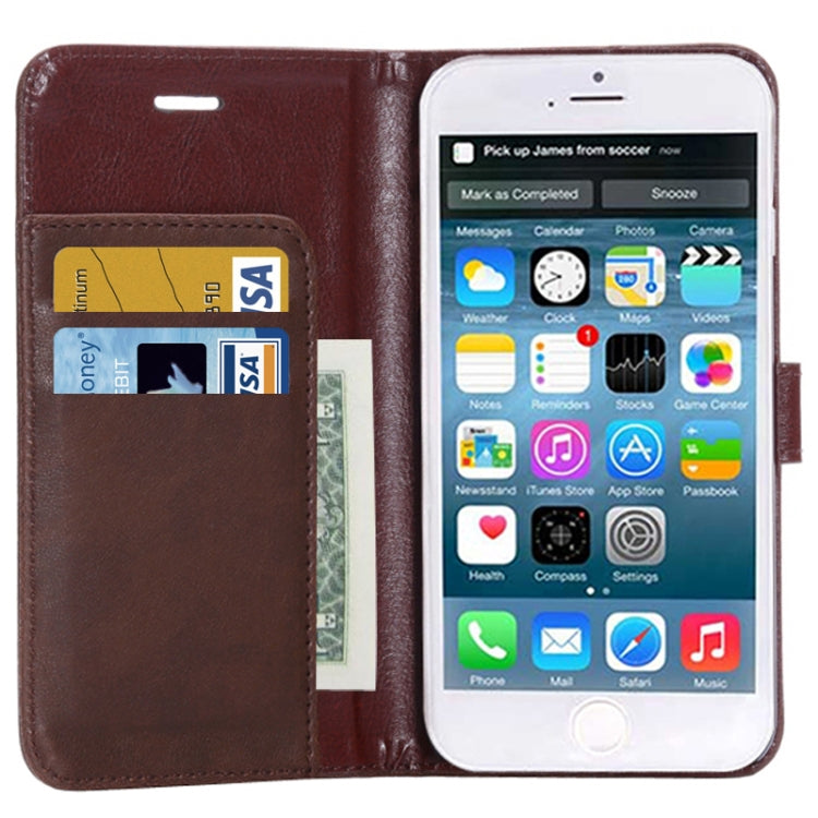 Crazy Horse Texture Horizontal Flip Leather Case with Card Slot and Holder for iPhone 6 Plus & 6S Plus