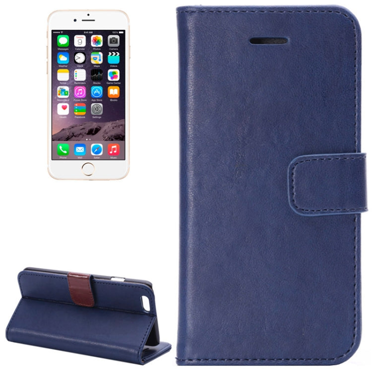 Crazy Horse Texture Horizontal Flip Leather Case with Card Slot and Holder for iPhone 6 Plus & 6S Plus
