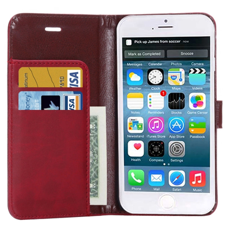 Crazy Horse Texture Horizontal Flip Leather Case with Card Slot and Holder for iPhone 6 Plus & 6S Plus