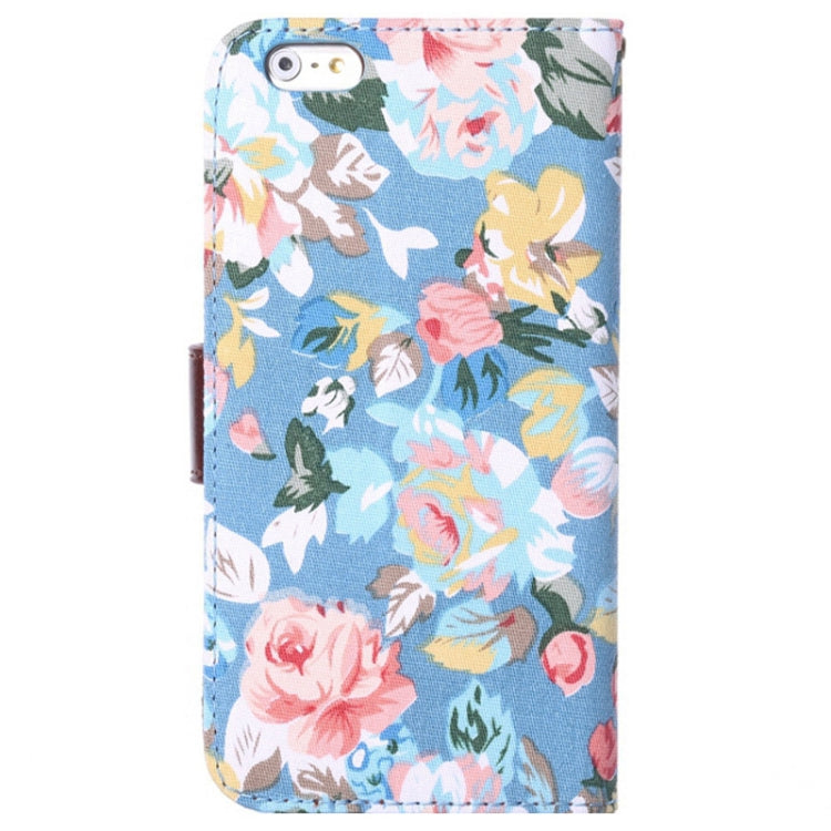 Flowers Pattern Horizontal Flip Leather Case with Card Slots & Holder for iPhone 6 Plus & 6S Plus