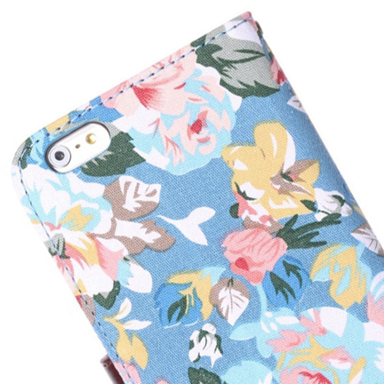Flowers Pattern Horizontal Flip Leather Case with Card Slots & Holder for iPhone 6 Plus & 6S Plus