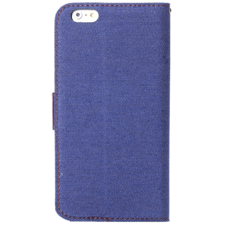 Denim Texture Horizontal Flip Leather Case with Card Slots & Holder for iPhone 6 Plus & 6S Plus