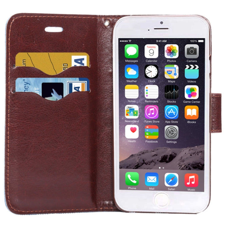 Denim Texture Horizontal Flip Leather Case with Card Slots & Holder for iPhone 6 Plus & 6S Plus