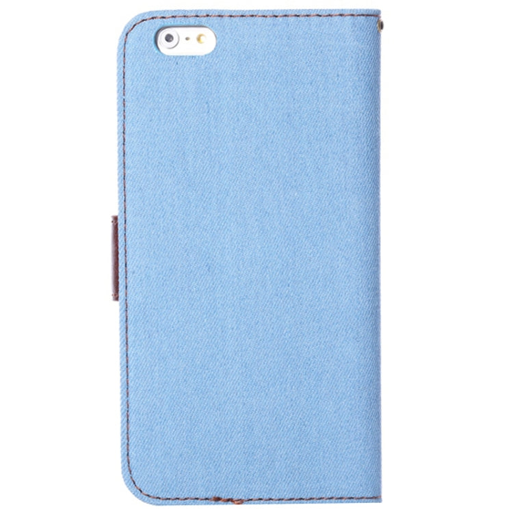 Denim Texture Horizontal Flip Leather Case with Card Slots & Holder for iPhone 6 Plus & 6S Plus