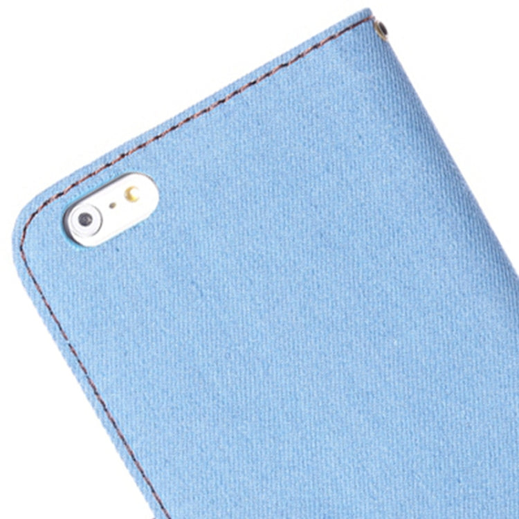 Denim Texture Horizontal Flip Leather Case with Card Slots & Holder for iPhone 6 Plus & 6S Plus