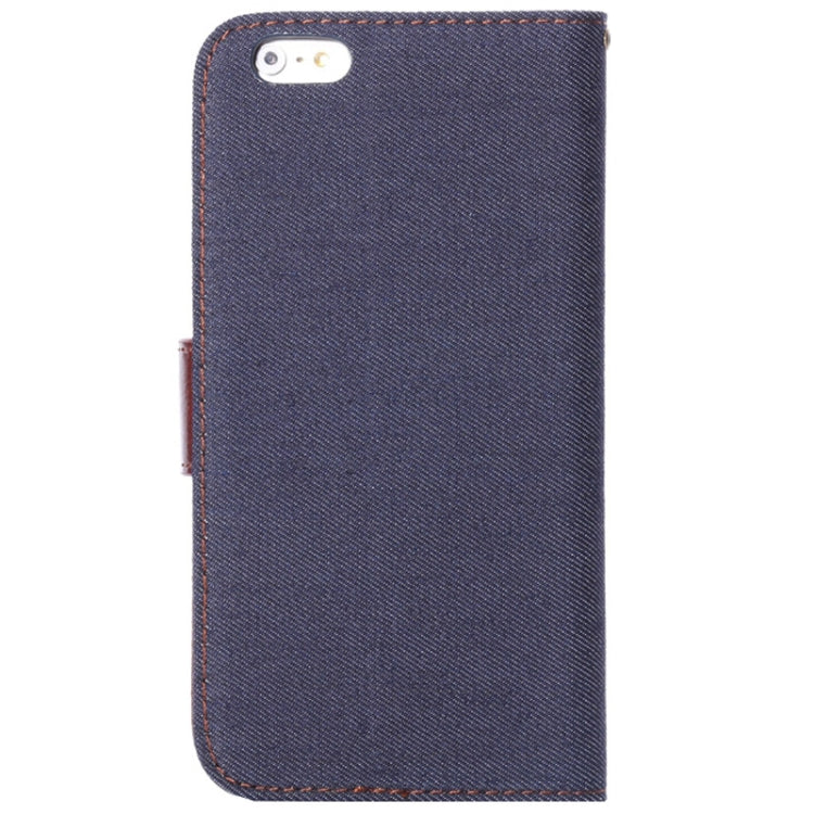 Denim Texture Horizontal Flip Leather Case with Card Slots & Holder for iPhone 6 Plus & 6S Plus