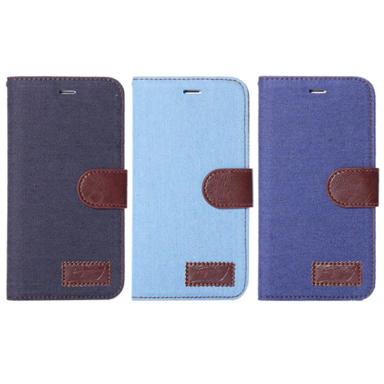 Denim Texture Horizontal Flip Leather Case with Card Slots & Holder for iPhone 6 Plus & 6S Plus