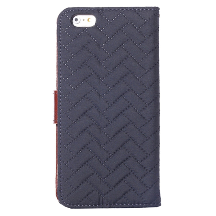 Woven Texture Horizontal Flip Magnetic Buckle Leather Case with Card Slots & Holder for iPhone 6 Plus & 6S Plus