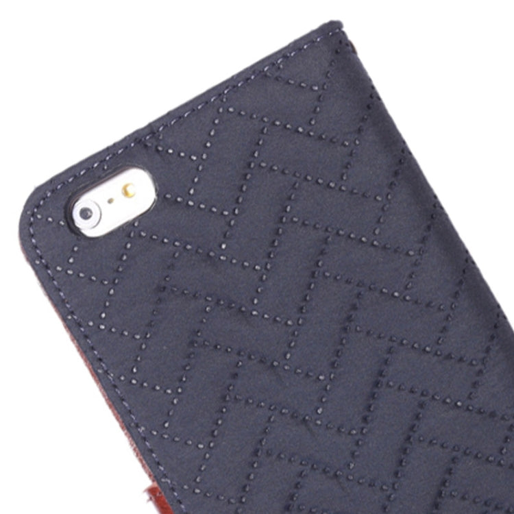 Woven Texture Horizontal Flip Magnetic Buckle Leather Case with Card Slots & Holder for iPhone 6 Plus & 6S Plus