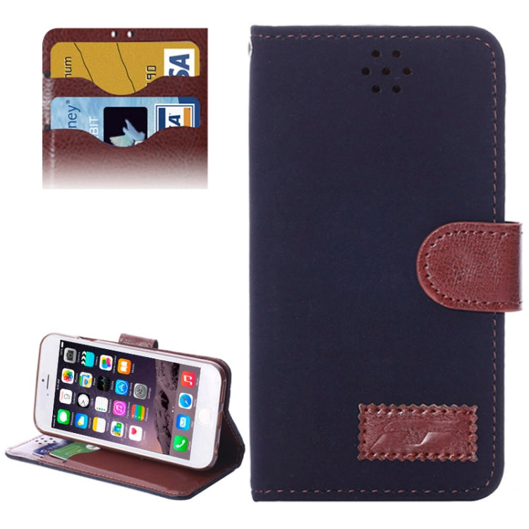 Canvas Texture Horizontal Flip Leather Case with Card Slots & Holder for iPhone 6 Plus & 6S Plus