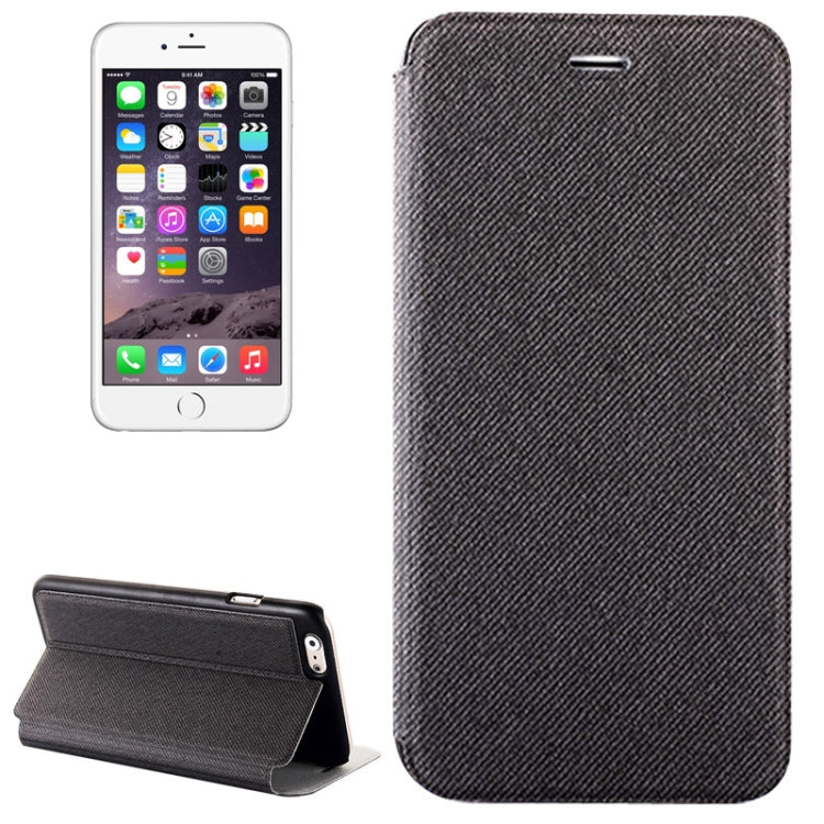 Denim Texture Horizontal Flip Leather Case with Holder for iPhone 6 Plus & 6S Plus