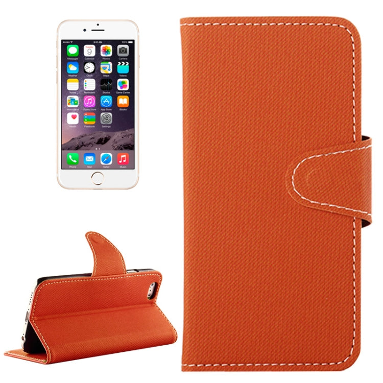 Denim Texture Horizontal Flip Magnetic Buckle Leather Case with Card Slots & Holder for iPhone 6 Plus & 6S Plus