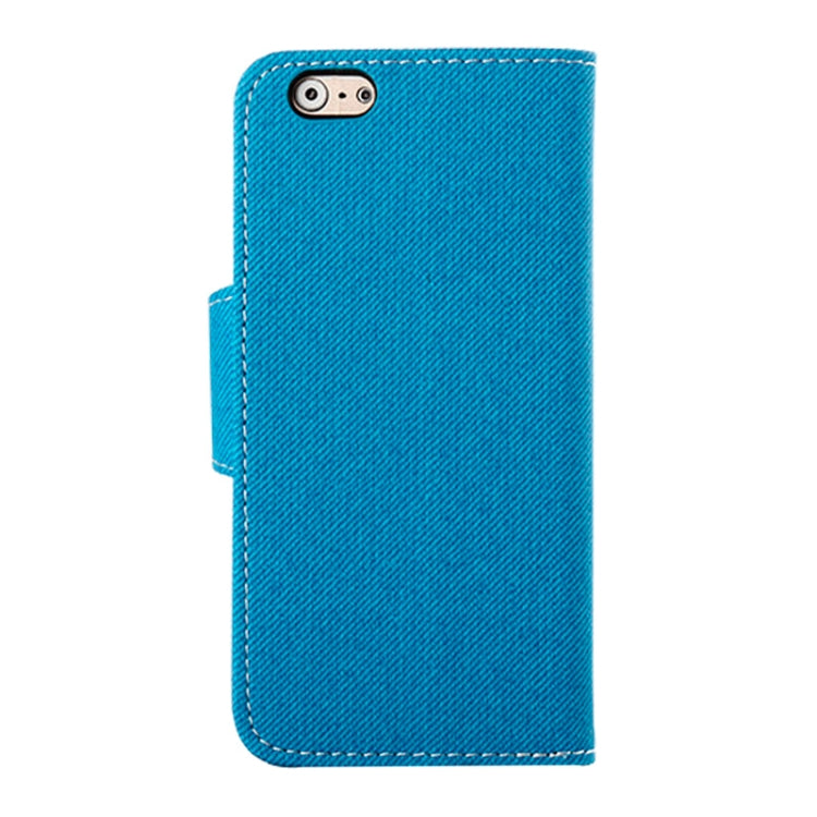 Denim Texture Horizontal Flip Magnetic Buckle Leather Case with Card Slots & Holder for iPhone 6 Plus & 6S Plus