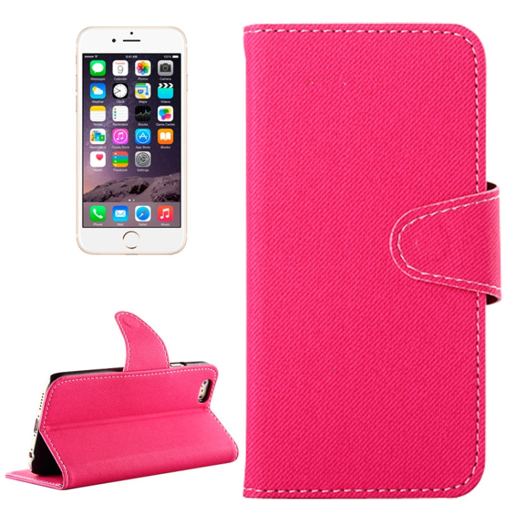 Denim Texture Horizontal Flip Magnetic Buckle Leather Case with Card Slots & Holder for iPhone 6 Plus & 6S Plus