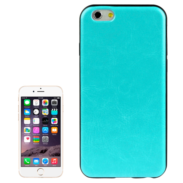 Crazy Horse Texture Leather Skinning Silicone Case for iPhone 6 Plus