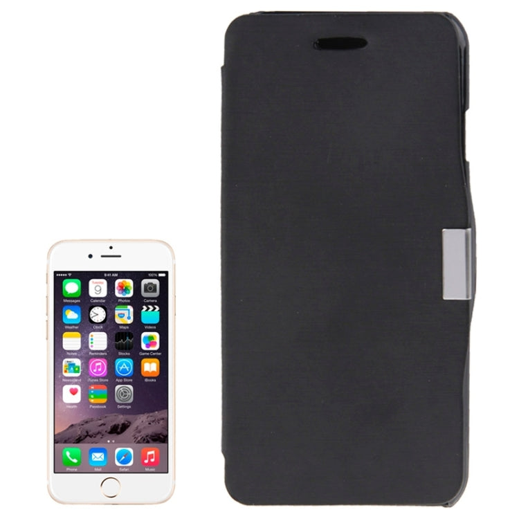 Brush Texture Horizontal Flip Magnetic Button Leather Case for iPhone 6 Plus & 6S Plus