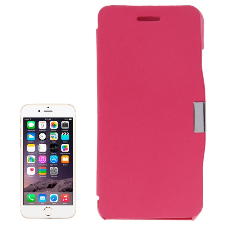 Brush Texture Horizontal Flip Magnetic Button Leather Case for iPhone 6 Plus & 6S Plus